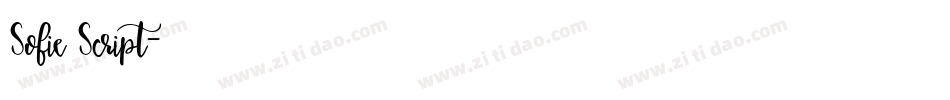 Sofie Script字体转换